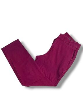 GAP Women's Rich Burgundy Slim Ankle High Rise